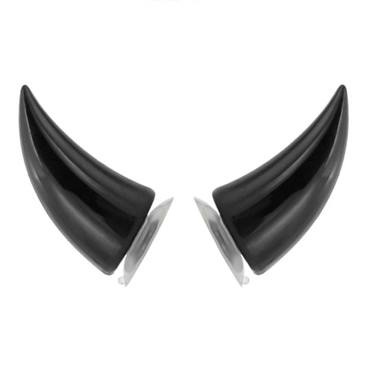2 PCS Motorcycle Helmet Devil Decoration Motorbike Helmet Suction Cups Horns Decoration Headwear Sucker(Black) by buy2fix
