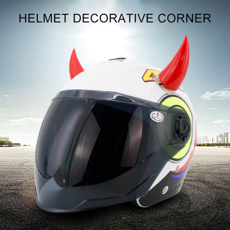 2 PCS Motorcycle Helmet Devil Decoration Motorbike Helmet Suction Cups Horns Decoration Headwear Sucker(Blue) by buy2fix