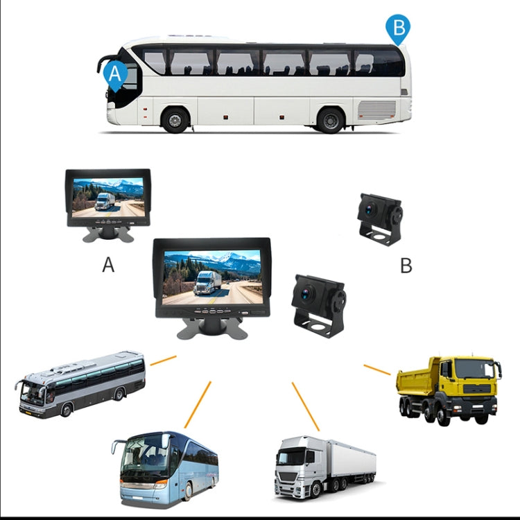 PZ612-AHD IP67 120 Degree Car AHD 1080P 2 Megapixels 7 inch 1-Way Rearview Mirror Monitor, Night Vision Full Color by buy2fix