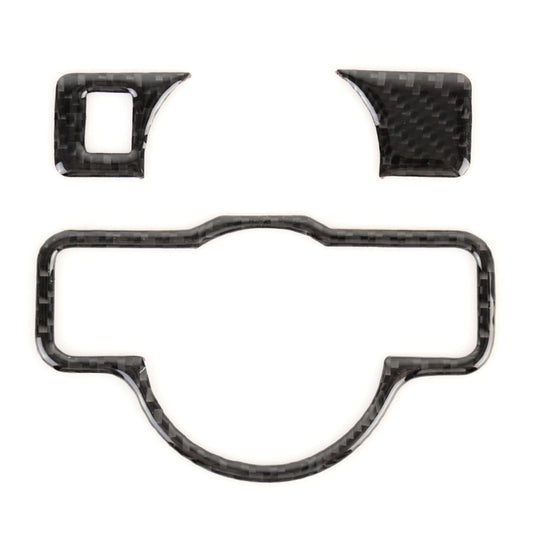 3 PCS Car Headlight Switch Panel Carbon Fiber Decorative Sticker for Mercedes-Benz W204 2007-2013 by buy2fix