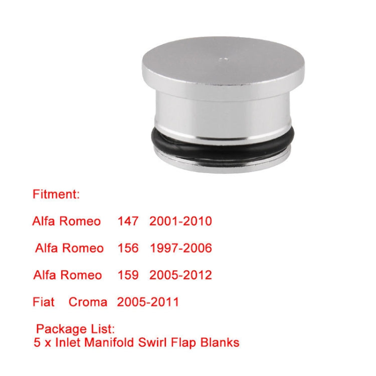 5 PCS Car Modified Inlet Manifold Swirl Flap Blanks Intake Manifold Valve Cylinder Head Screw X8R0077 / 55210202 / 55210201 for Alfa Romeo by buy2fix