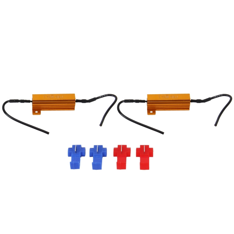 2 PCS Car Canbus Error Canceller Decoder Load Resistor LED 50W 6 Ohm No Blinking Decoder by buy2fix