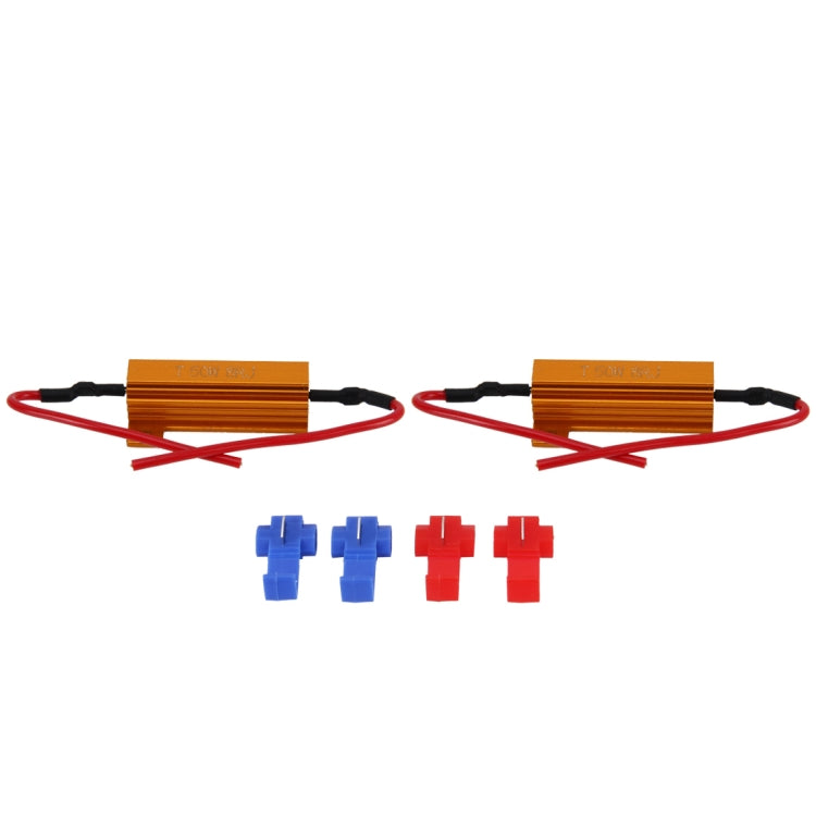 2 PCS Car Canbus Error Canceller Decoder Load Resistor LED 50W 8 Ohm No Blinking Decoder by buy2fix