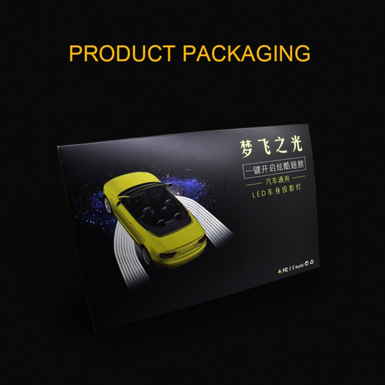 2 PCS DC 8-36V Ghost Shadow Courtesy Angel Wings Projection Lamp Car Door LED Welcome Lights(White Light) by buy2fix