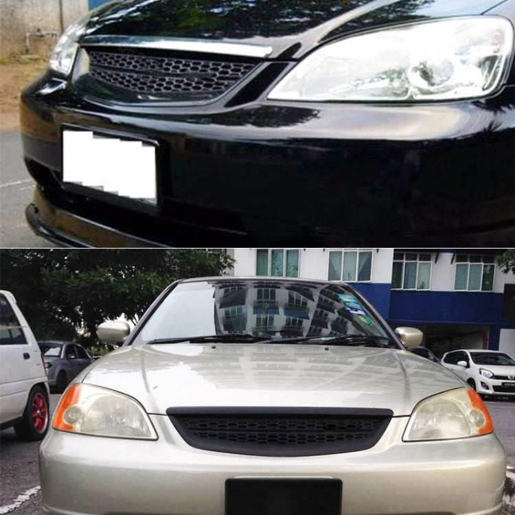 Car Front Racing Front Grille Grid ABS Insect Net for Honda Civic 2001-2003 by buy2fix