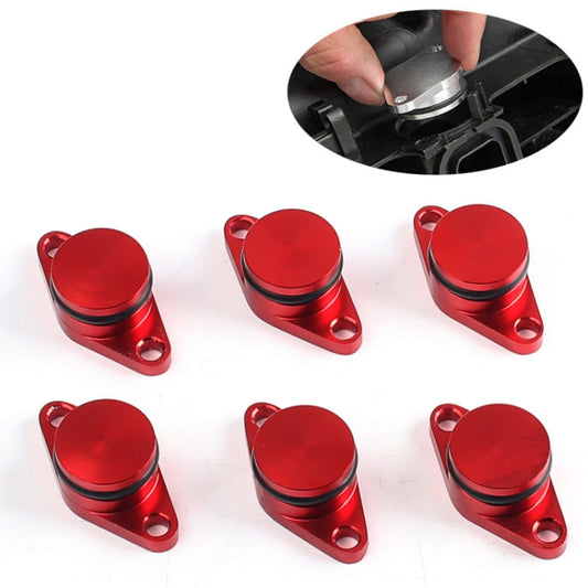 6 PCS 33mm Swirl Flap Flaps Delete Removal Blanks Plugs for BMW M57 (6-cylinder)(Red) by buy2fix