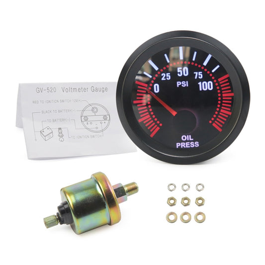 52mm 12V Universal Car Modified Oil Press Gauge by buy2fix