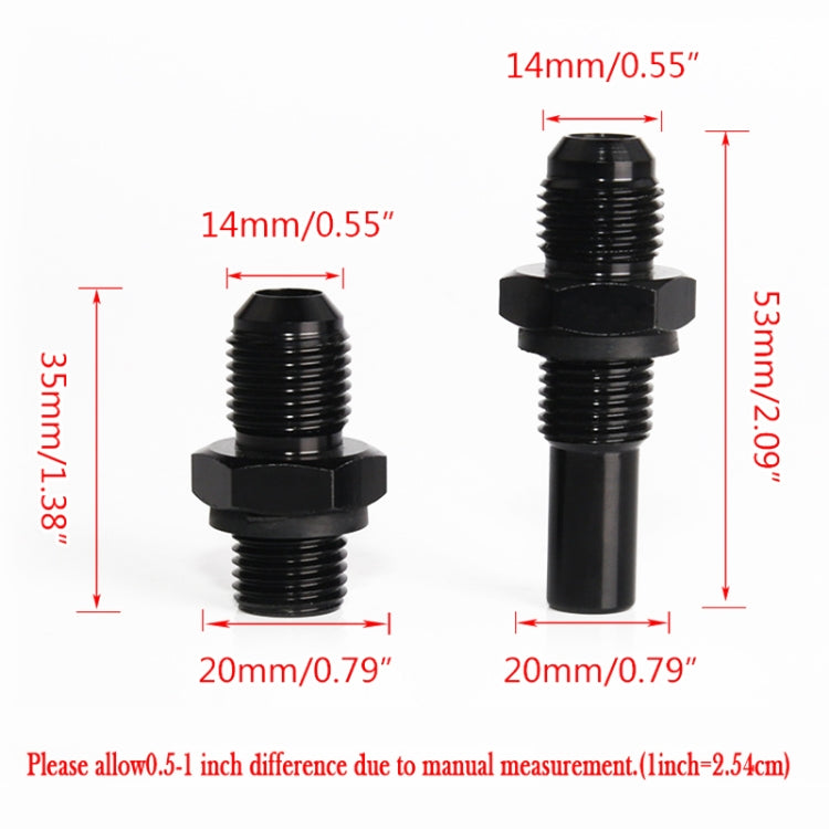 2 PCS Car Transmission Oil Cooler Adapters AN6-1/4NPS Threaded Joints by buy2fix