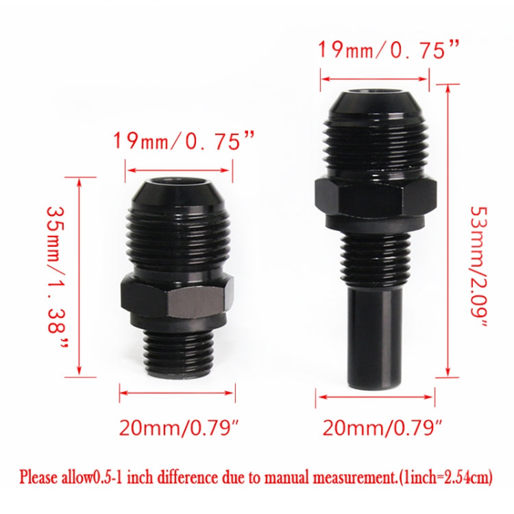 2 PCS Car Transmission Oil Cooler Adapters AN8-1/4NPS Threaded Joints by buy2fix