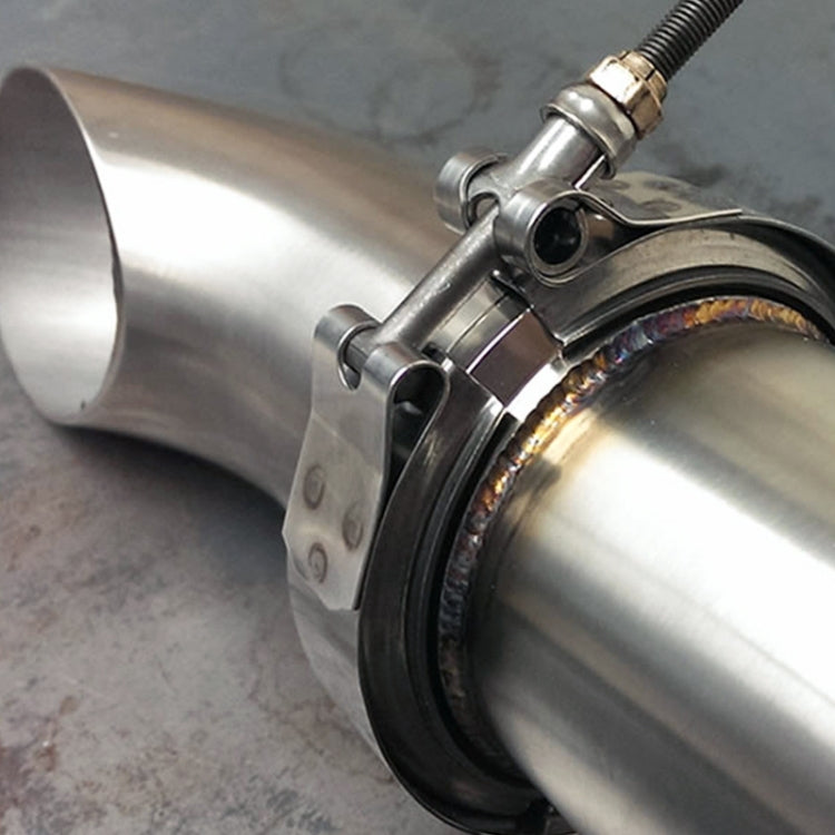 2.5 inch Car Turbo Exhaust Downpipe V-Band Clamp Stainless Steel 304 Flange Clamp by buy2fix