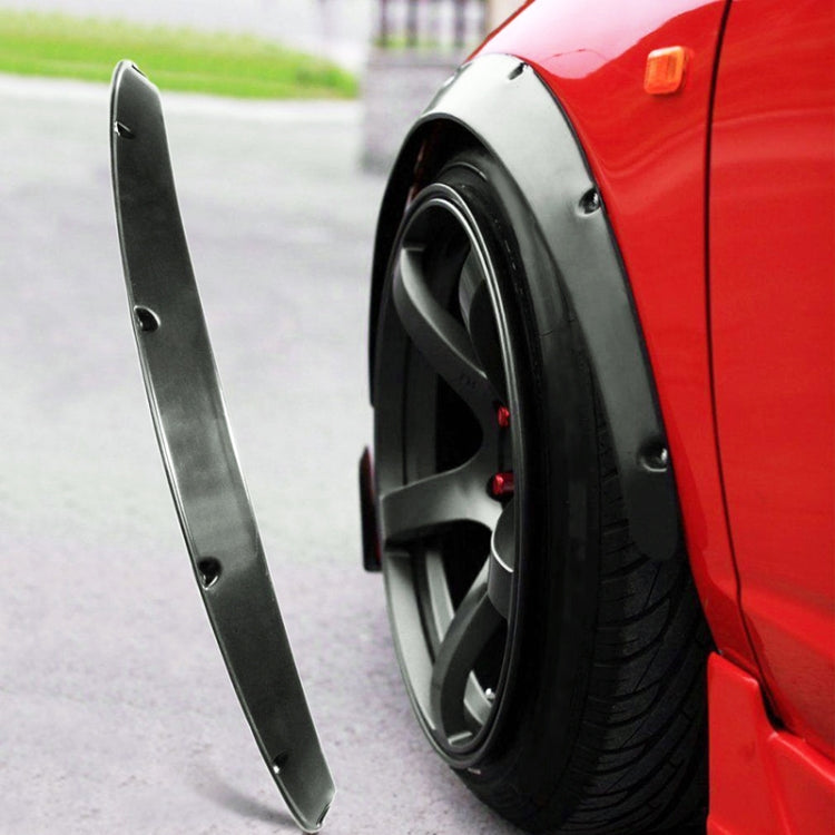 4 PCS Car Universal Fender Flares Wheel Eyebrow Black Not Painted Wheel Eyebrow by buy2fix