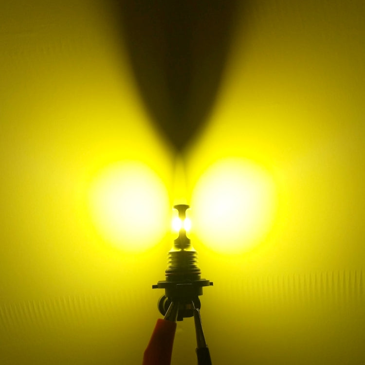 2 PCS H7 72W 1000LM 6000-6500K Super Bright White Light Car Fog LED Bulbs, DC 12-24V(Yellow Light) by buy2fix