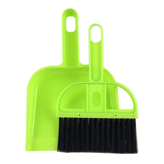 Mini Desktop Car Keyboard Sweep Cleaning Brush Small Broom Dustpan Set(Green) by buy2fix