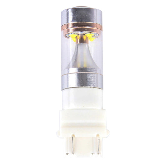 2 PCS T25/3157 Dual Wires 2300 LM 6000K 30W White Light 6 LED Canbus Car Brake Light Bulb, DC 12V by buy2fix