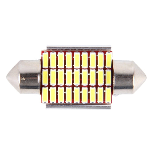 2 PCS DC 12V 6W 36MM Bicuspid Car Door Lamps Registration Mark light Dashboard Dome Door Lights LED Reading Lamp with 27 LED SMD 3014 Lights White by buy2fix