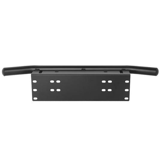 Universal License Plate Bumper Frame for Off-Road Jeep LED Work Light Bar Mounting Bracket with Front Bucket(Black) by buy2fix