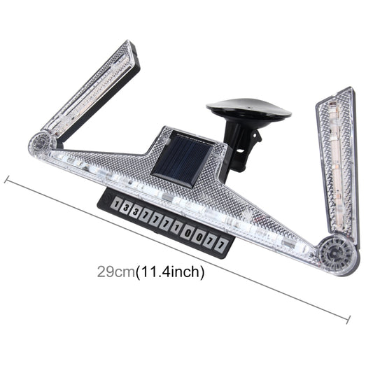 Solar Anti Collision Cupule Ranger Lamp Car Taillight LED Flash Warning Light Caution Light Foldable Solar Cupule Warning Lamp with Temporary Parking License by buy2fix