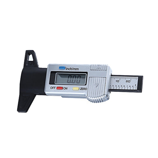 0-25mm Electronic Digital Tread Plan Refinding Rounds Refinding Outcome Exists Tread Tablets Type Gauge Depth Vernier Caliper Measuring Tools(Silver) by buy2fix