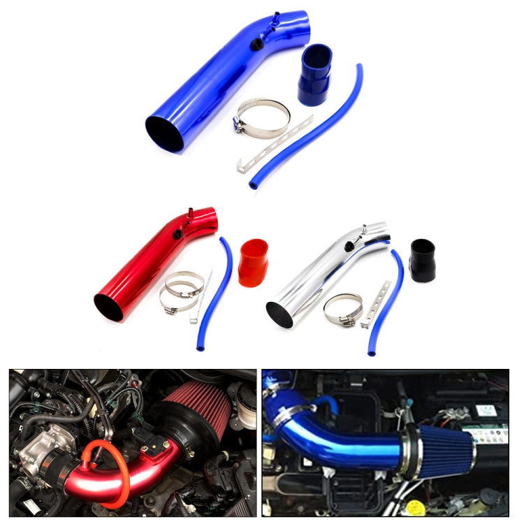 Universal Air Intakes Short Cold Racing Aluminium Air Intake Pipe Hose with Cone Filter Kit System(Blue) by buy2fix