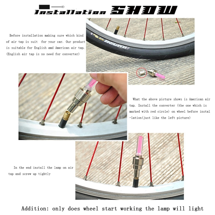 2 PCS Wheel Tyre Lamp With Battery for Car / Motorbike / Bike(Blue Light) by buy2fix