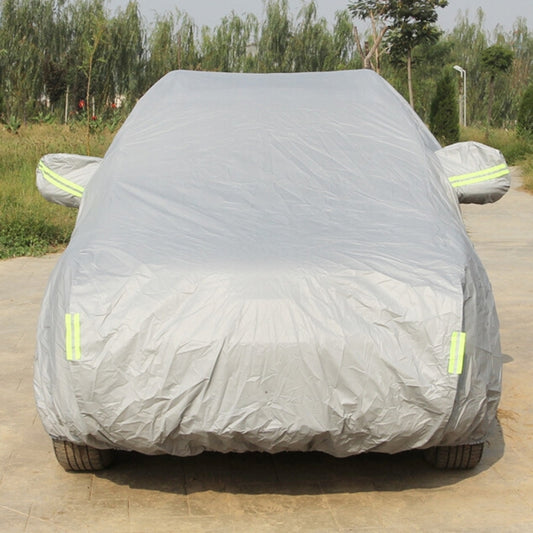 Oxford Cloth Anti-Dust Waterproof Sunproof Flame Retardant Breathable Indoor Outdoor Full Car Cover Sun UV Snow Dust Resistant Protection SUV Car Cover with Warning Strips, Fits Cars up to 4.8m(187 inch) in Length by buy2fix