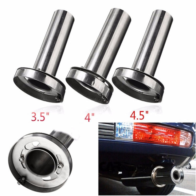 3.5 inch Universal Car 304 Stainless Steel Exhaust Pipe Muffler Adjustable Tail Muffler Tip by buy2fix