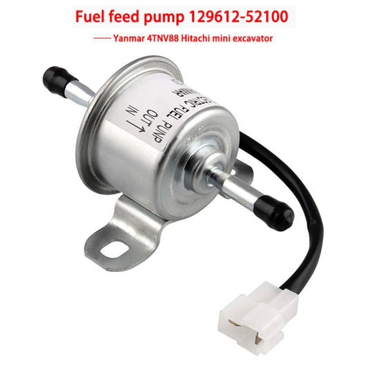 Car 90L/H In-Line Injection Fuel Pump External Electric Fuel Pump Flow 129612-52100 for Yanmar 4TNV88 Hitachi Mini Excavator by buy2fix