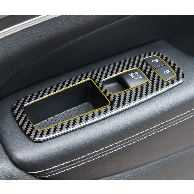 4 PCS Car Window Lift Switch Panel Carbon Fiber Decorative Sticker for Jeep Grand Cherokee 2011-2018 by buy2fix