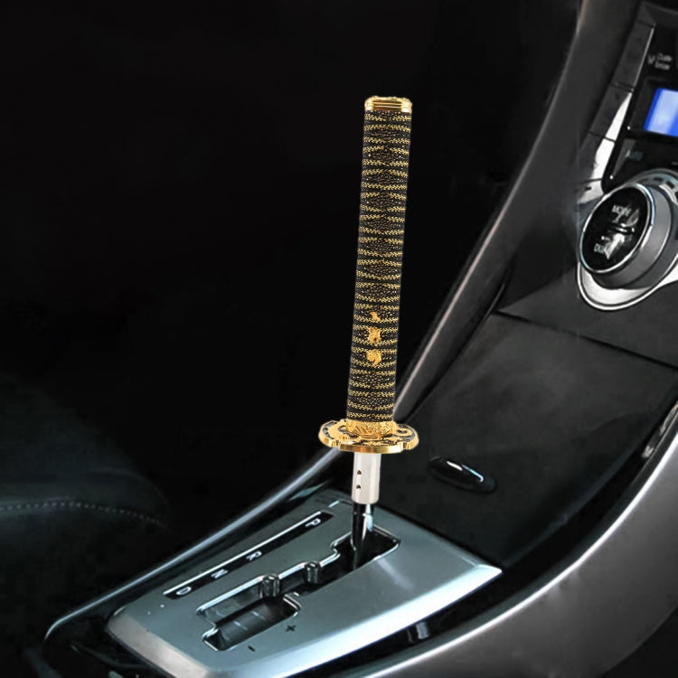 Universal Samurai Shape Manual or Automatic Gear Shift Knob, Length: 31.5cm (Gold) by buy2fix
