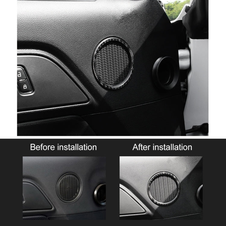 2 PCS Car Door Horn Trim Ring Decorative Sticker for Ford Mustang by buy2fix