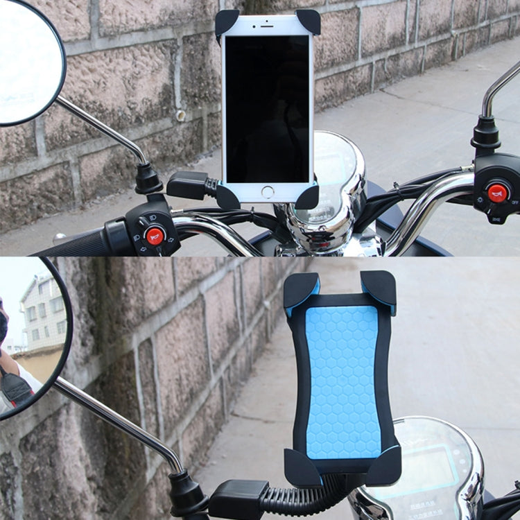 Universal 360 Degrees Free Rotation ABS Motorcycle Phone Bracket Mountain Bike Navigation Bracket GPS/Mobile Holder for 3.5-6.5 inch Mobile Phone(Green) by buy2fix