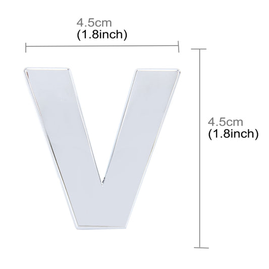 Car Vehicle Badge Emblem 3D English Letter V Self-adhesive Sticker Decal, Size: 4.5*4.5*0.5cm by buy2fix