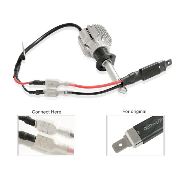 2 PCS Universal H1 Conversion Bulb Harness Wire Plugs Power Wire Adapter Connectors by buy2fix