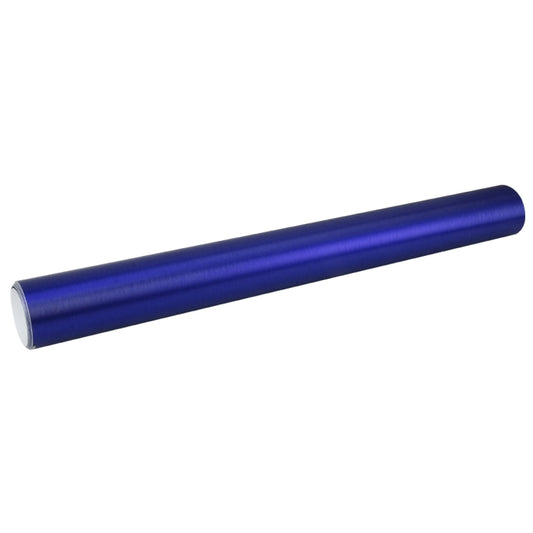 1.52 * 0.5m Waterproof PVC Wire Drawing Brushed Chrome Vinyl Wrap Car Sticker Automobile Ice Film Stickers Car Styling Matte Brushed Car Wrap Vinyl Film (Dark Blue) by buy2fix