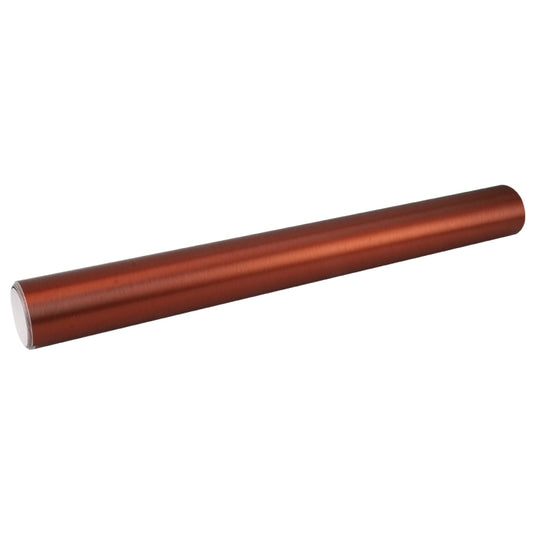 1.52 * 0.5m Waterproof PVC Wire Drawing Brushed Chrome Vinyl Wrap Car Sticker Automobile Ice Film Stickers Car Styling Matte Brushed Car Wrap Vinyl Film (Orange) by buy2fix