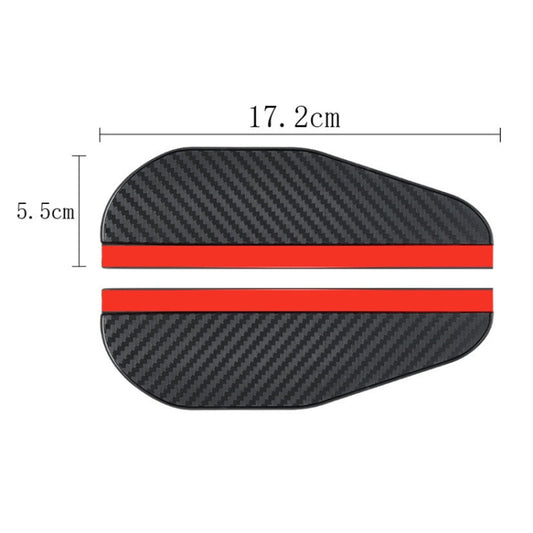 1 Pair Drill Pattern Pure Black Universal Car Rearview Mirror Rain Blades Car Back Mirror Eyebrow Rain Cover by buy2fix