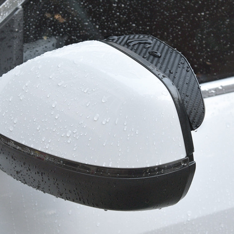 1 Pair Drill Pattern Pure Black Universal Car Rearview Mirror Rain Blades Car Back Mirror Eyebrow Rain Cover by buy2fix