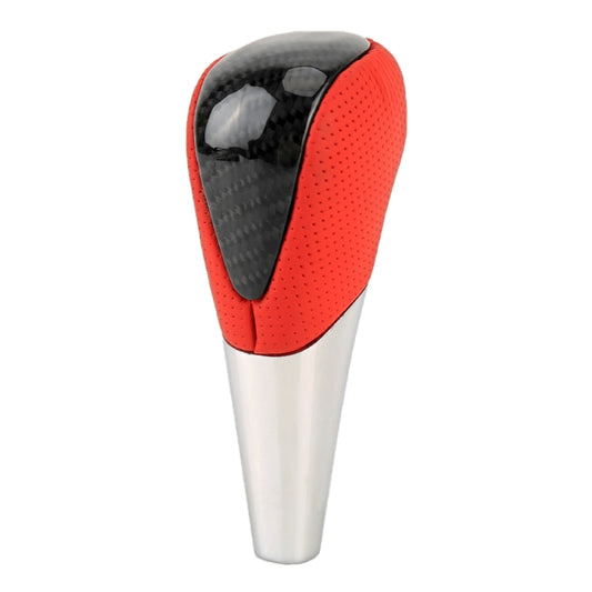 Universal High Carbon Fiber Texture Leather Hole Pattern Car Gear Shift Knob Modified Shifter Lever Knob by buy2fix