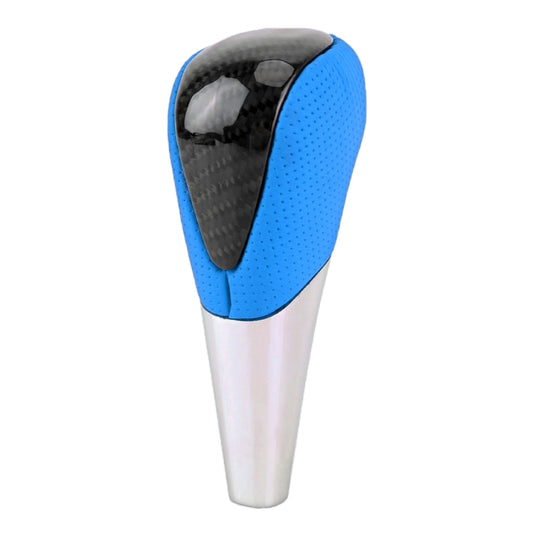 Universal High Carbon Fiber Texture Leather Hole Pattern Car Gear Shift Knob Modified Shifter Lever Knob by buy2fix