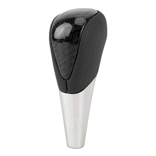 Universal High Carbon Fiber Texture Leather Hole Pattern Car Gear Shift Knob Modified Shifter Lever Knob by buy2fix