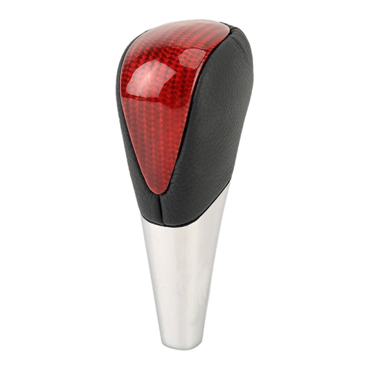 Universal High Carbon Fiber Texture Leather Hole Pattern Car Gear Shift Knob Modified Shifter Lever Knob by buy2fix