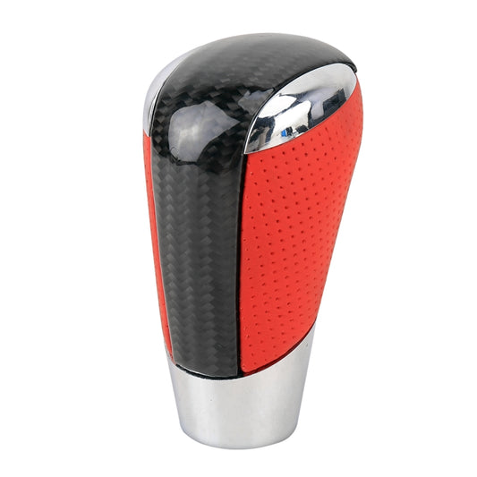 Universal Carbon Fiber Texture Leather Hole Pattern Car Gear Shift Knob Modified Shifter Lever Knob by buy2fix