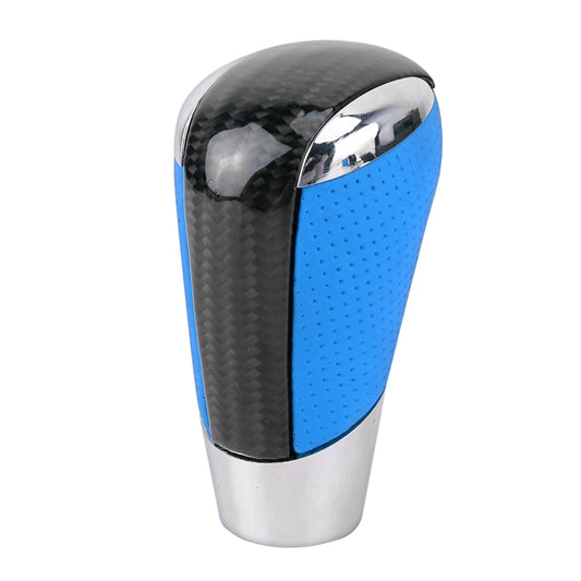 Universal Carbon Fiber Texture Leather Hole Pattern Car Gear Shift Knob Modified Shifter Lever Knob by buy2fix