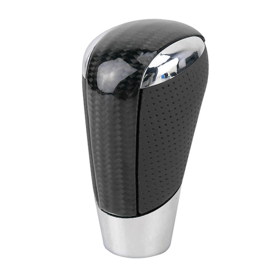 Universal Carbon Fiber Texture Leather Hole Pattern Car Gear Shift Knob Modified Shifter Lever Knob by buy2fix
