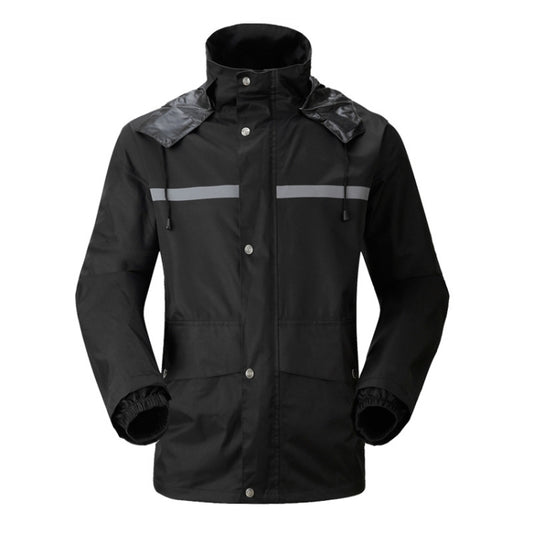 Durable Reflective Motorcycle Split Raincoat Pants Riding Bicycle Electric Bike Windproof Waterproof Rain Wear for Adult, Size: M(Black) by buy2fix