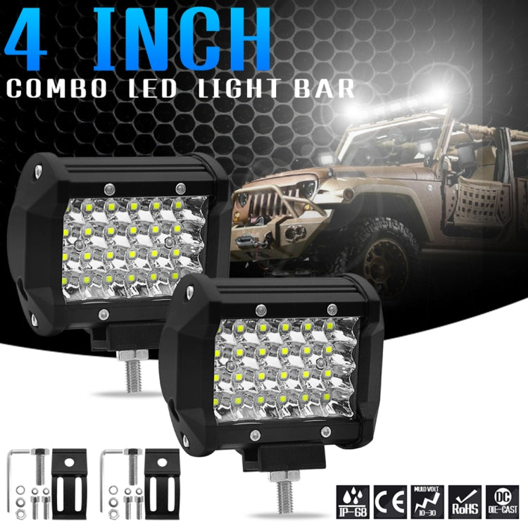 4 inch 18W 1800LM 4 Row LED Strip Light Working Refit Off-road Vehicle Lamp Roof Strip Light by buy2fix