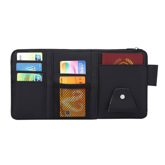 Car Sun Visor Board Paper Tissue Box CD Case Zipper Holder Card Bag Organizer (Black) by buy2fix