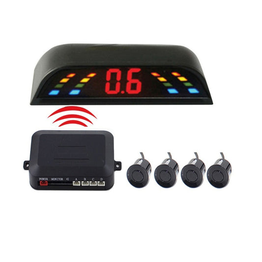PZ-303-W Car Parking Reversing Buzzer and LED Monitor Parking Alarm Assistance System with 4 Rear Radar by buy2fix