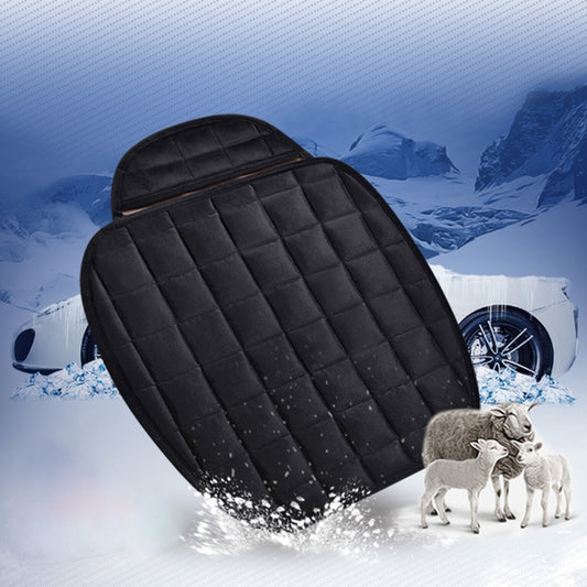 3 PCS / Set Warm Car Seat Cover Cushion Five Seats Universal Two Front Row Seat Covers and One Back Row Seat Cover Car Non-slip Chair Pad Warm Car Mats No Back Plush Cushion(Black) by buy2fix