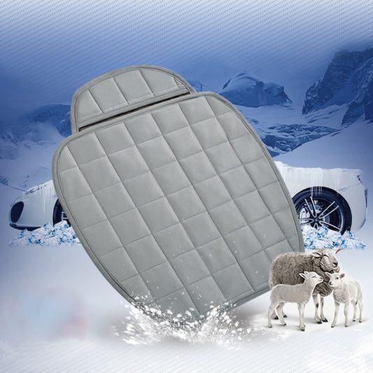 3 PCS / Set Warm Car Seat Cover Cushion Five Seats Universal Two Front Row Seat Covers and One Back Row Seat Cover Car Non-slip Chair Pad Warm Car Mats No Back Plush Cushion(Grey) by buy2fix